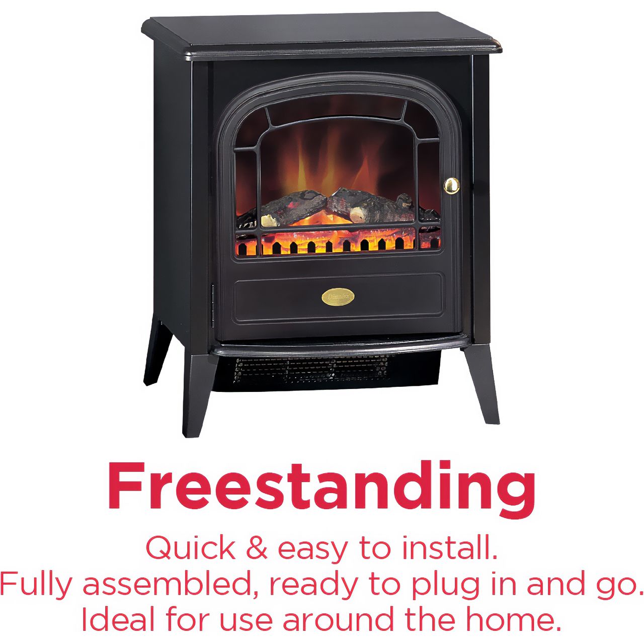 Dimplex Leckford LEC20 Log Effect Electric Stove With Remote Control - Black