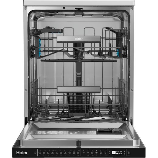 Haier I-Pro Shine Series 7 Standard Dishwasher - Stainless Steel - Front with door open shot