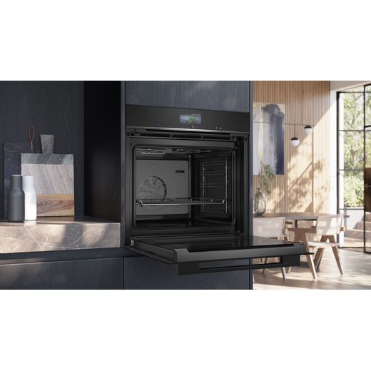 Siemens IQ-700 Built In Electric Single Oven - Black - Oven in kitchen shot