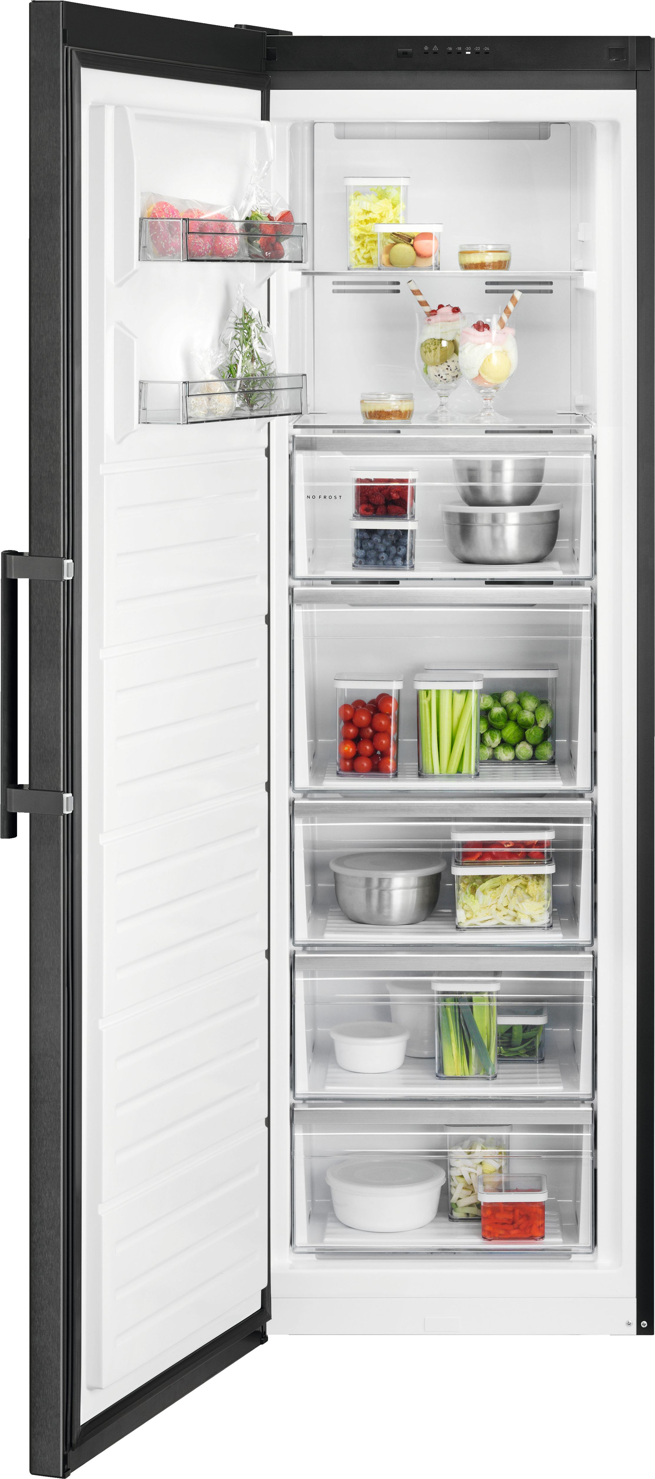 AEG OAG7M281EB Frost Free Upright Freezer - Black - 278L