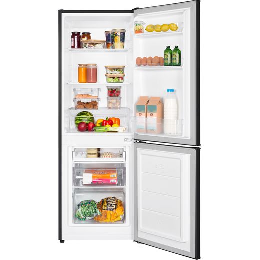 Russell Hobbs RH143FF492E1B 14cm 70/30 Fridge Freezer with Door-on-door - Black - Front with door open shot