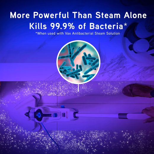 Vax Steam Fresh Combi Classic S86-SF-CC Steam Mop with up to 15 Minutes Run Time - Blue / White - Annotation - Kill bacteria shot
