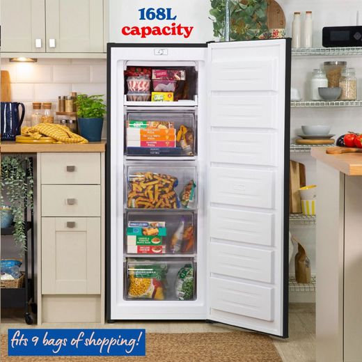 Russell Hobbs Upright Freezer - Black - Annotation - 168L capacity