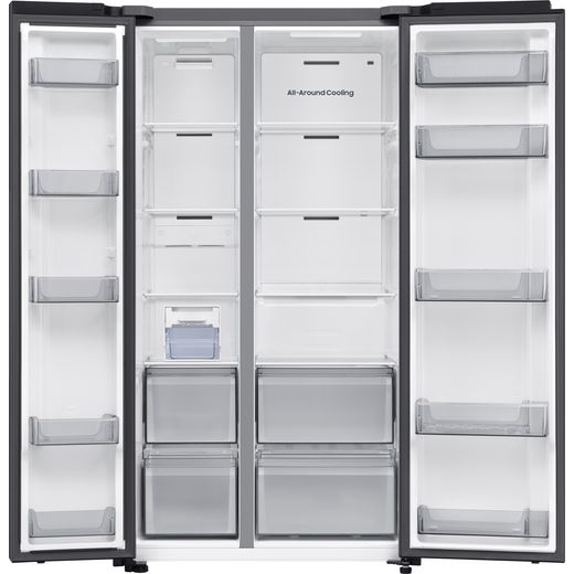 Samsung Series 6 SpaceMax™ American Fridge Freezer - Black - Doors open