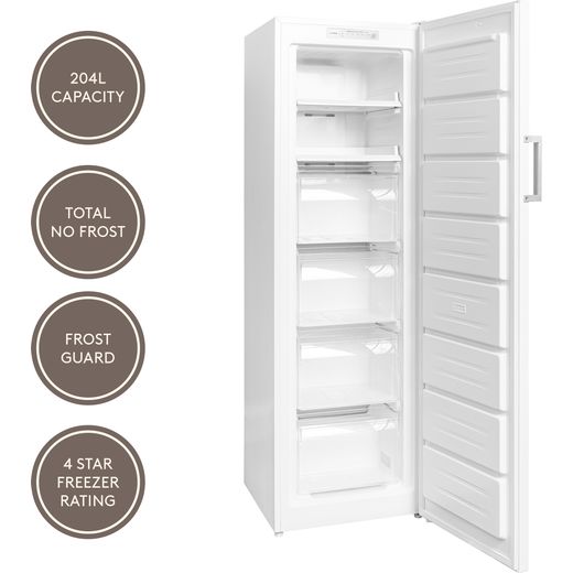 Haden HZ204FF 171cm Upright Freezer - White - Annotation - Features