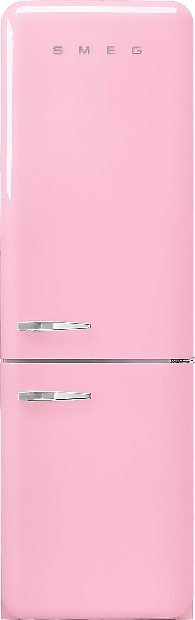Smeg Right Hand Hinge FAB32RPK5UK 197cm High 60/40 No Frost Fridge Freezer - Pink - D Rated, Pink