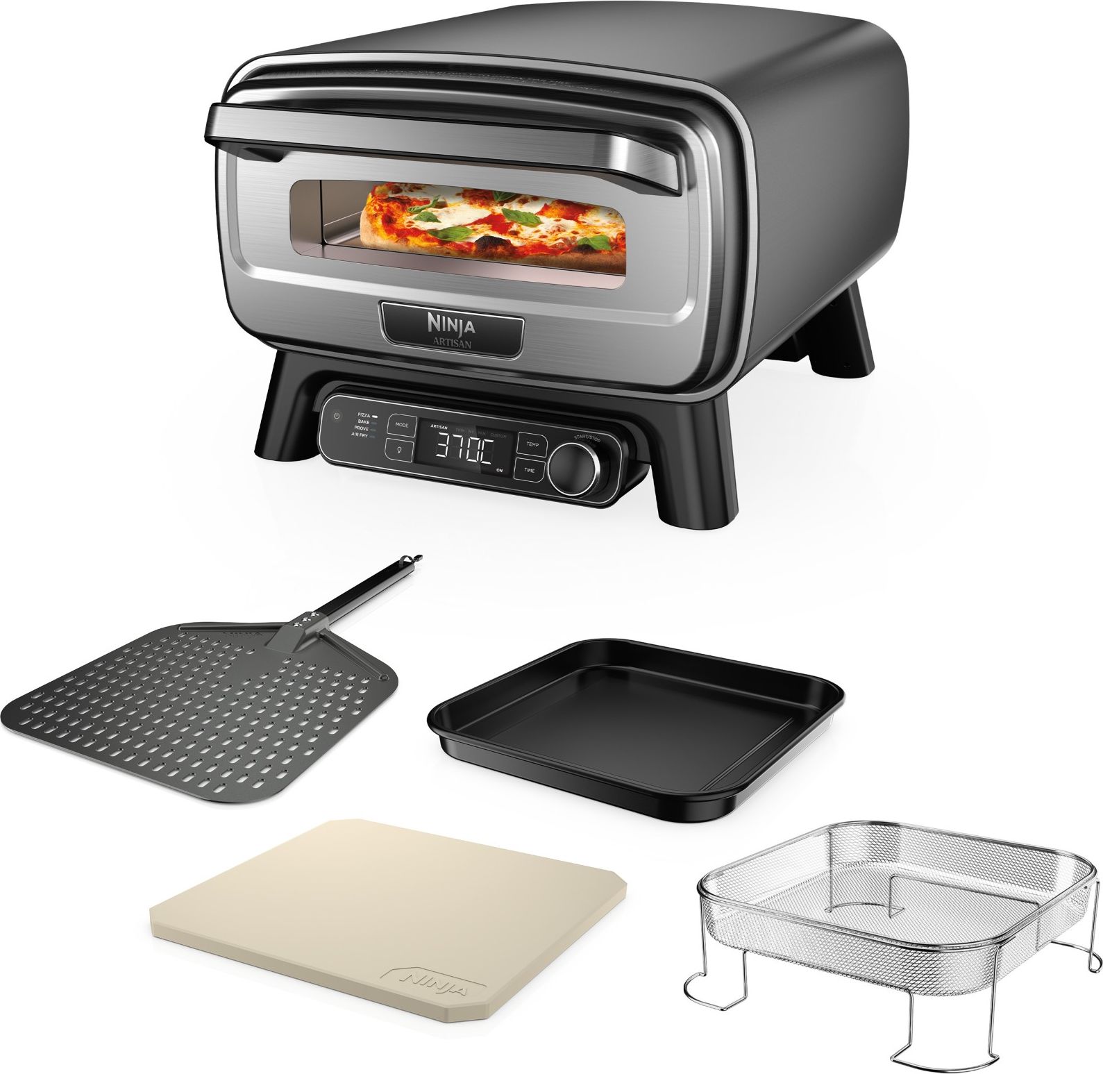 Ninja Artisan Electric Outdoor Pizza Oven - Grey - 370°C