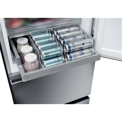 Haier HTR3518ENMXK Fridge Freezer Stainless Steel Effect - Close up drawer shot