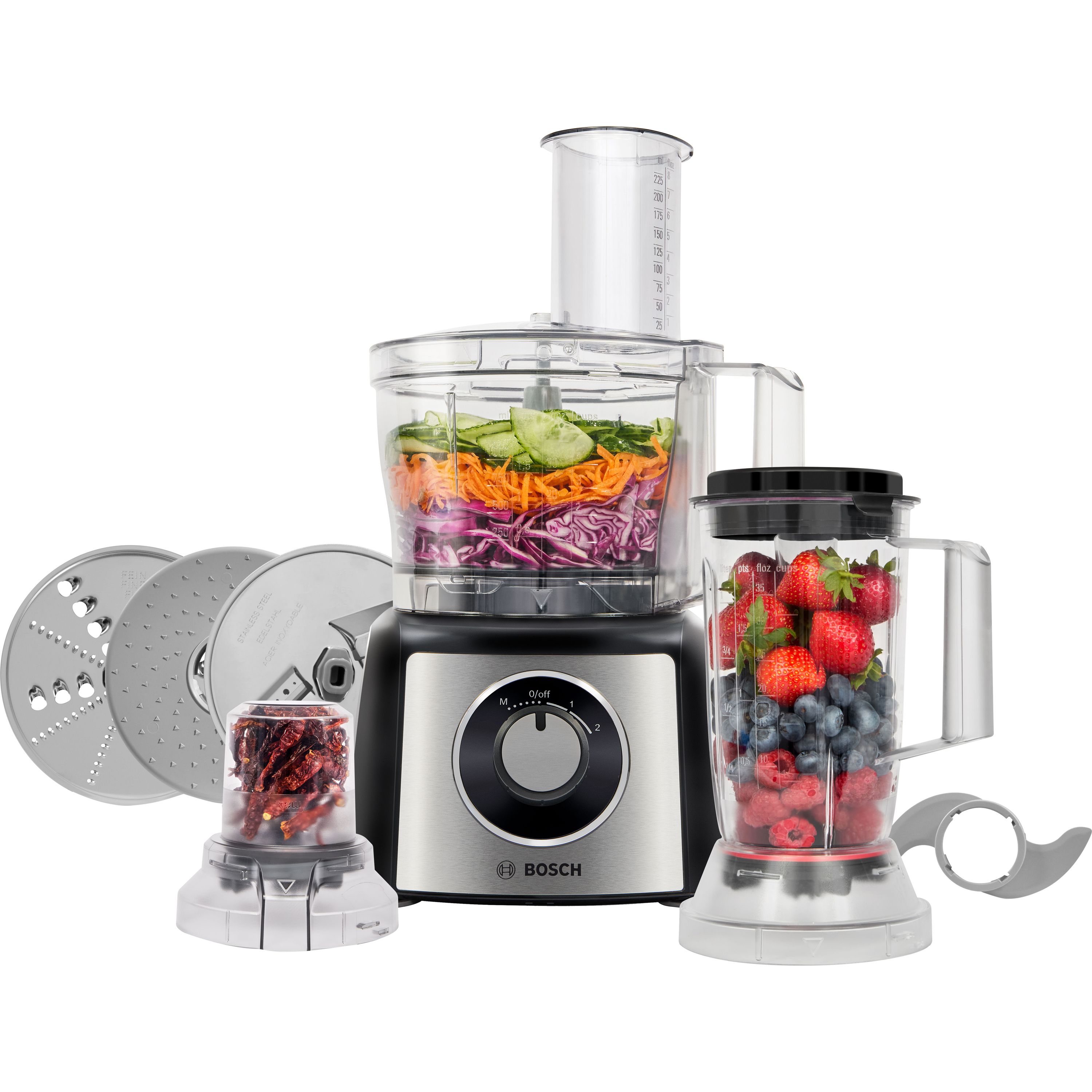 Bosch - Food Processor - MCM3501MGB - 2.3 Litre - 800 Watt - Stainless Steel