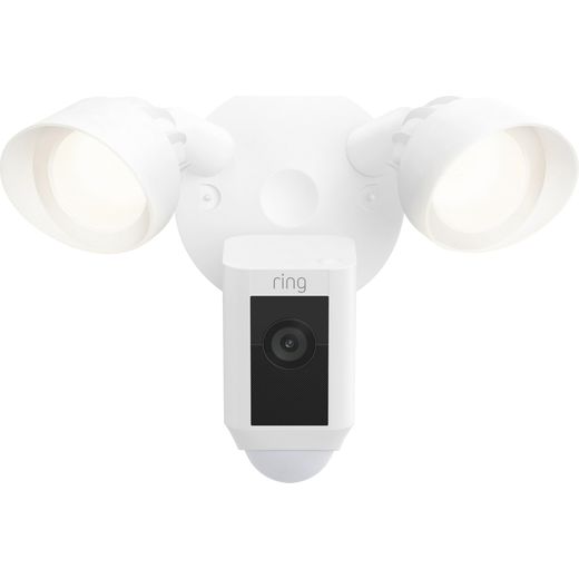 Ring Floodlight Cam Wired Plus Full HD 1080p Smart Home Security Camera - White - Front shot