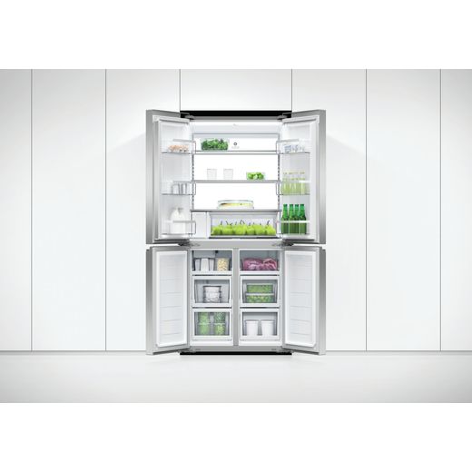 Fisher & Paykel RF500QNUX1 Fridge - Stainless Steel -Fridge freezer in kitchen  with door open shot