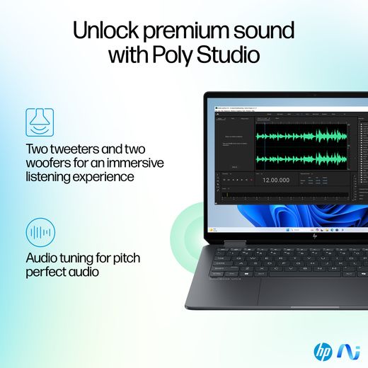 HP OmniBook Ultra Flip 14-fh0006na OLED 14" 2-in-1 Laptop - Intel® Core™ Ultra 7, 1TB SSD, 16 GB RAM - Grey - Annotation - Poly Studio