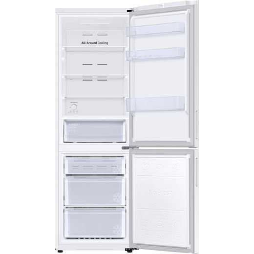 Samsung Total No Frost Fridge Freezer - White - Front with door open shot