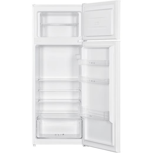 Russell Hobbs RH143TMFF542E1W 143cm 80/20 Small Fridge Freezer with Door-on-door - White  - Front with door open shot