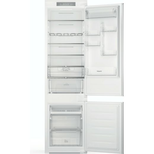 Hotpoint Integrated 70/30 Total No Frost Fridge Freezer - White - Front with door open shot