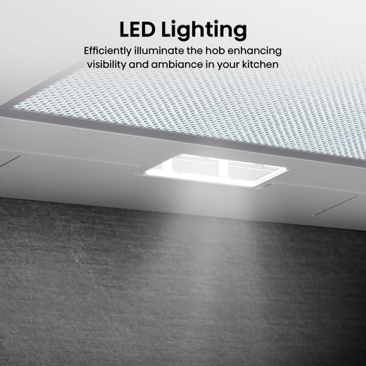 Hisense CH6T10BXUK Telescopic Cooker Hood Stainless Steel - Annotation - LED lighting