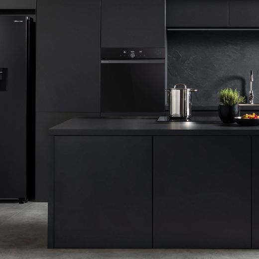 Hisense Hi6 SE BSA66331PBDGUK Built In Electric Single Oven - Black - oven in kitchen shot