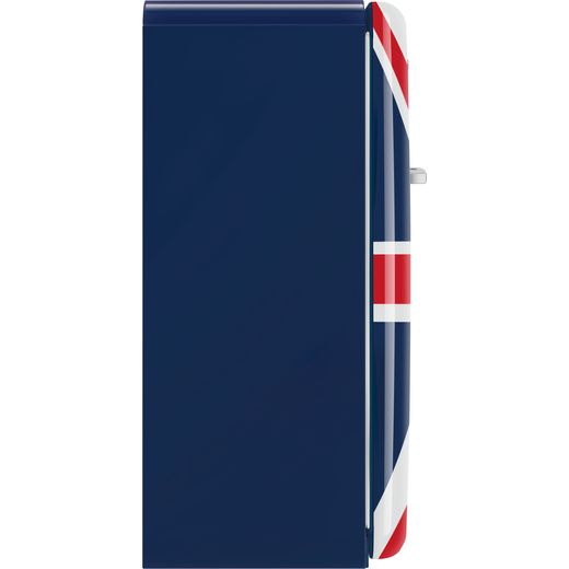 Smeg Right Hand Hinge FAB28RDUJ6 153cm High Small Fridge with Ice Box - Union Jack - Side shot