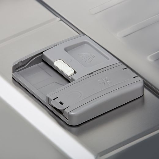 Hisense Fully Integrated Standard Dishwasher - Silver - Tablet drawer closed