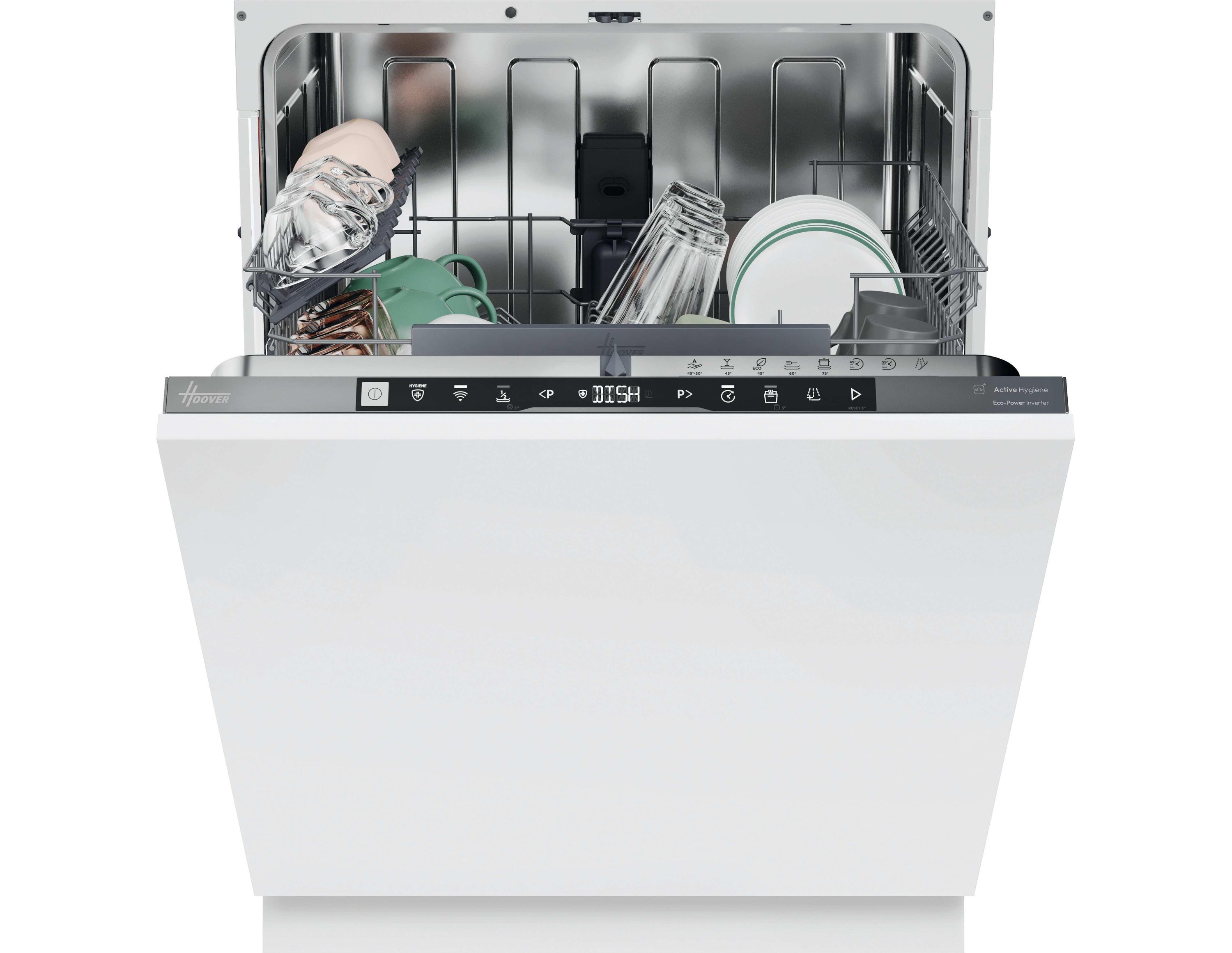 Hoover HI4C6F0S-80 Fully Built-in Dishwasher - 14 Place Settings - Silver - C Rated