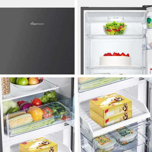 Fridgemaster MC55240EB 174cm Fridge Freezer - Black - Multiple shots