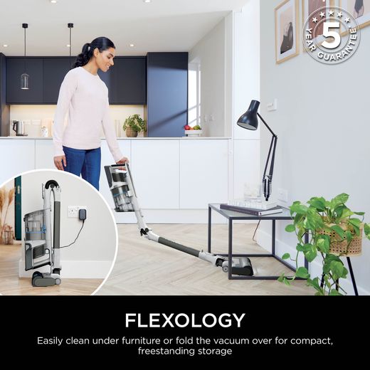 Shark IZ380UKT Cordless Vacuum Cleaner Metallic - Annotation - Flexology shot