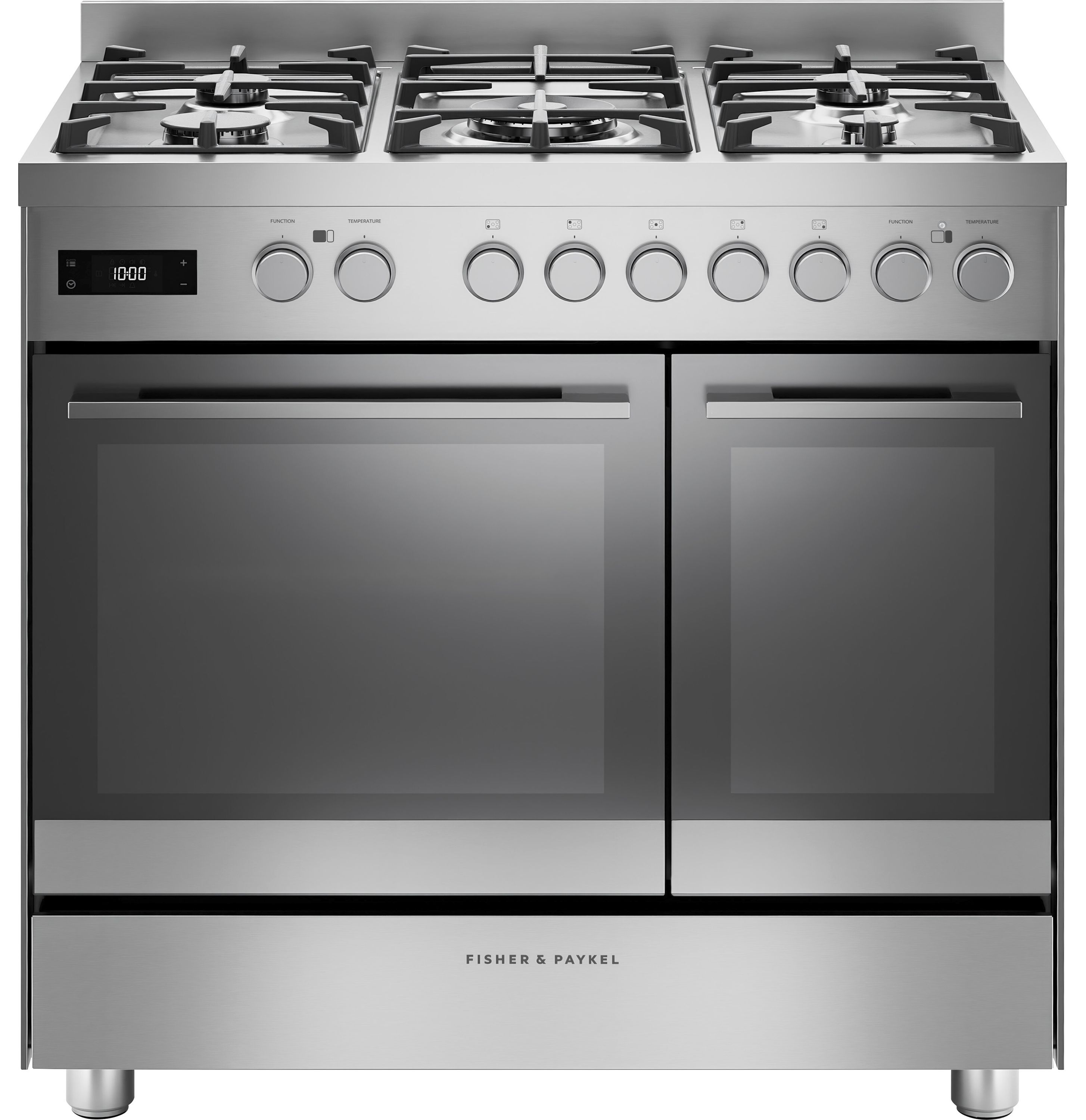 Image of Fisher & Paykel OR90L7DBGFX2 90cm wide Dual Fuel Range Cooker with Gas Hob - Stainless Steel - A Rated, Stainless Steel