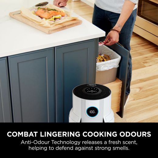 Shark NeverChange5 HP150UK Air Purifier - White - Annotation - Combat lingering cooking odours