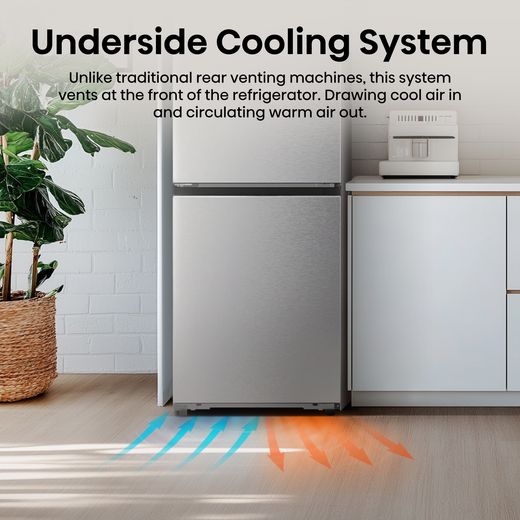 Hisense RB5P410SACCUK 203cm High No Frost Fridge Freezer - Stainless Steel - Annotation - Cooling system shot