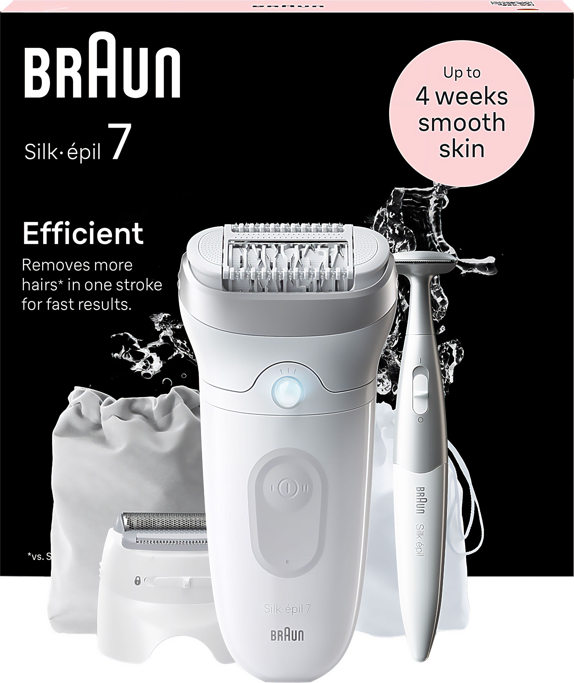 Braun Silk-épil 7 Epilator - 40 Tweezers - White