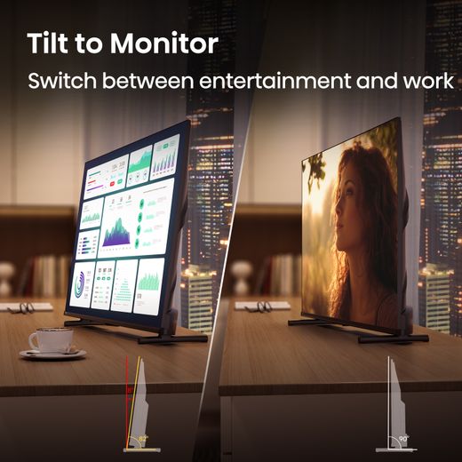 Hisense 40" Full HD QLED Smart TV [2026] - Annotation - Tilt to monitor