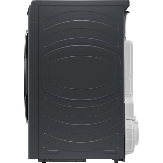 Haier X9 HD100-CQ387GU-UK Wifi Connected Heat Pump Tumble Dryer - Graphite - Side shot