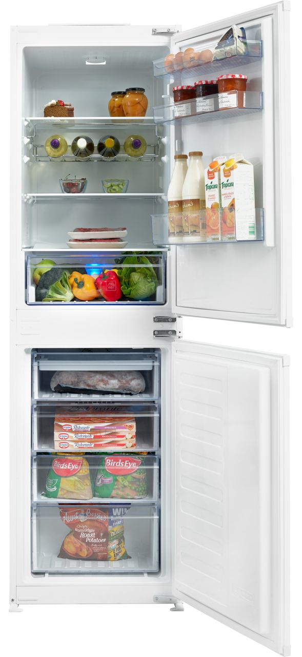 Beko BCB5050F 50:50 Integrated Frost free Fridge freezer - White