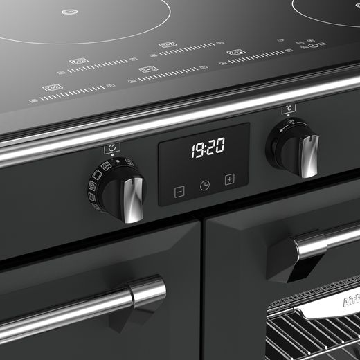 Stoves Richmond 100Ei TCH 100cm Electric Range Cooker with Induction Hob - Anthracite - Control panel shot 