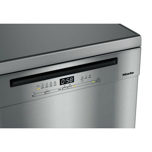 Miele Standard Dishwasher - Clean Steel - Close up shot