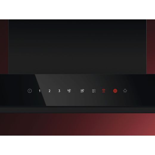 AEG 8000 AuroraTech® 90cm Cooker Hood - Black - Control panel shot