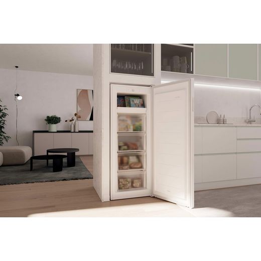 Candy CNUQ2L513EWK 138cm Upright Freezer - White - Freezer in kitchen shot
