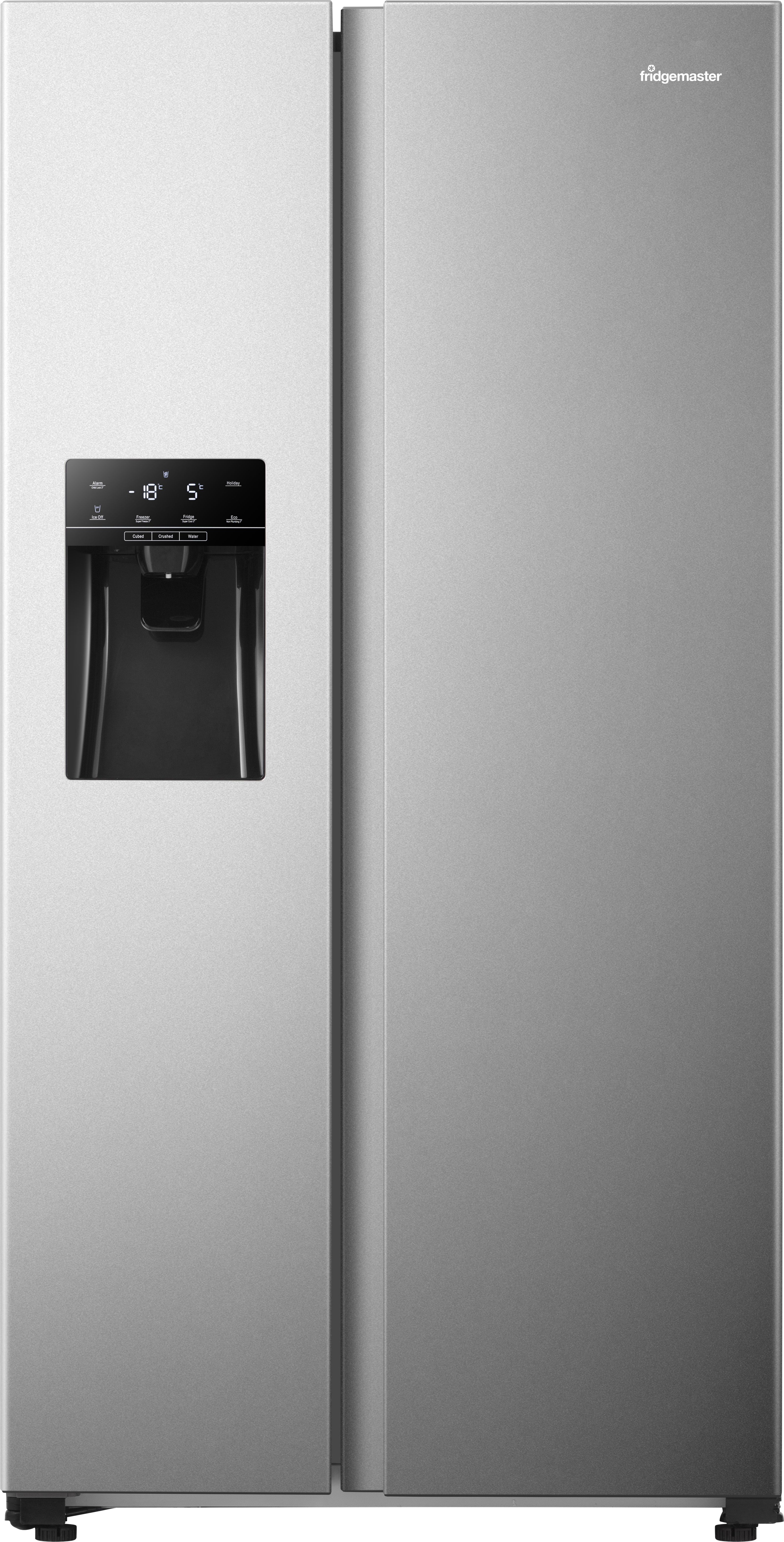 Fridgemaster MS91500IES Non-Plumbed Total No Frost American Fridge Freezer - Silver - E Rated, Silver