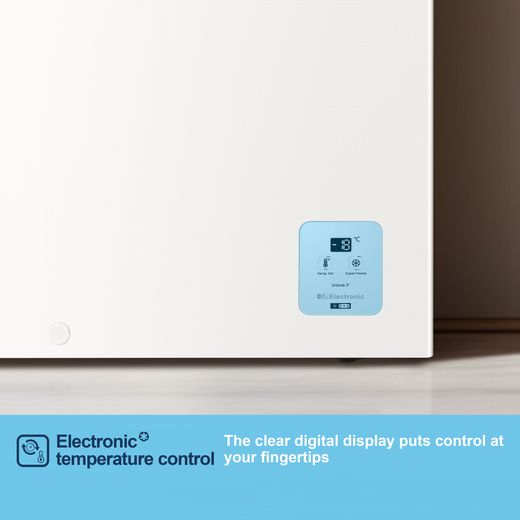 Fridgemaster Chest Freezer - White - Annotation - temp shot