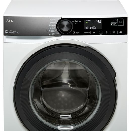 AEG 9000 AbsoluteCare® LFR94946WS 9kg Washing Machine with 1400 rpm - White - Control panel