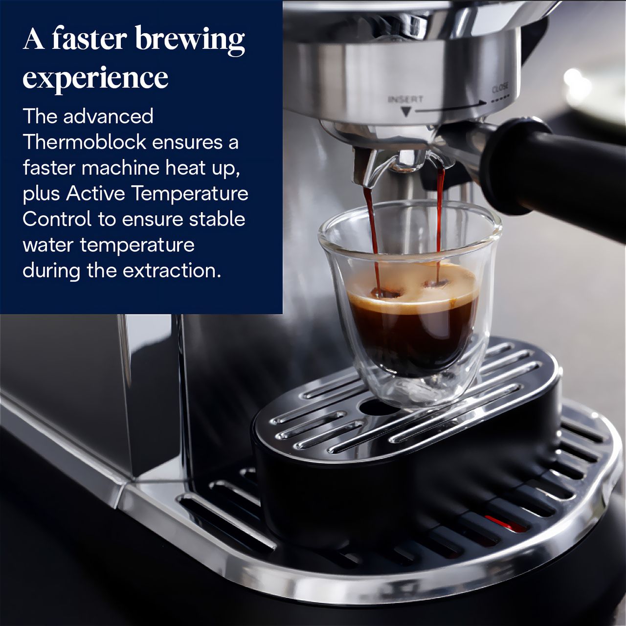 Machine à Café Dedica Maestro EC900.M – Compacte, Mousseur à Lait, Pompe Barista, Inox