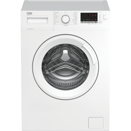 Beko WTK84151W 8Kg Washing Machine with 1400 rpm - White - C Rated