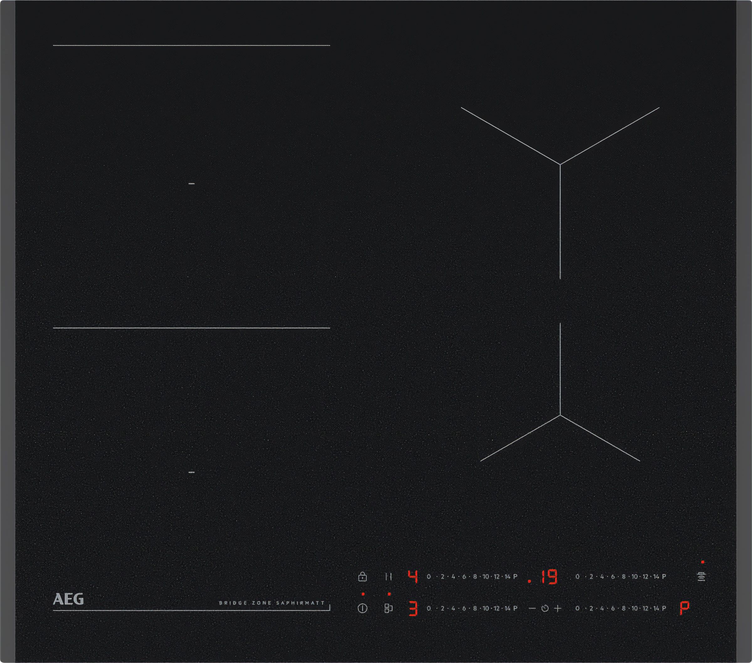 AEG TO64IB00FZ 60cm Induction Hob - 4 Zone - Black