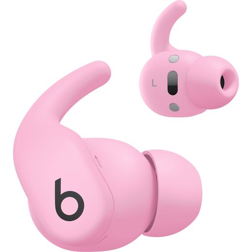 Beats Powerbeats Fit True Wireless Noise Cancelling Earbuds - Power Pink - Front and back shot