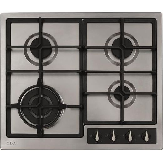 CDA HG6351SS 58cm Gas Hob - Stainless Steel