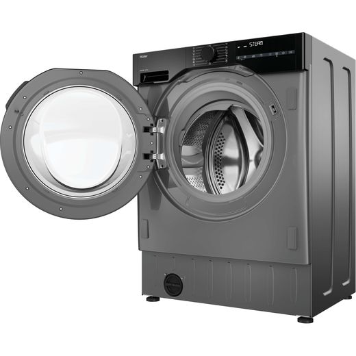 Haier BHA6S69M6DB9RJ80 9kg Washing Machine with 1600 rpm - Graphite / Black - Door open