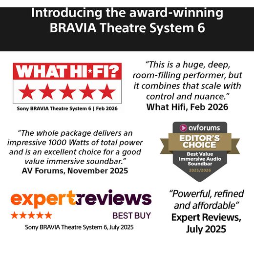 Sony BRAVIA Theatre System 6 HTS60.CEK 5.1 Surround Home Cinema System - Black - annotation - award shot 