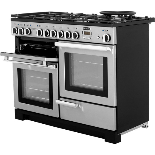 Rangemaster Professional Deluxe 110cm Dual Fuel Range Cooker - Stainless Steel