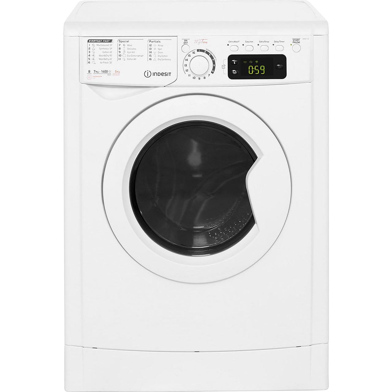 Indesit My Time EWDE7145W 7Kg / 5Kg Washer Dryer with 1400 rpm Review