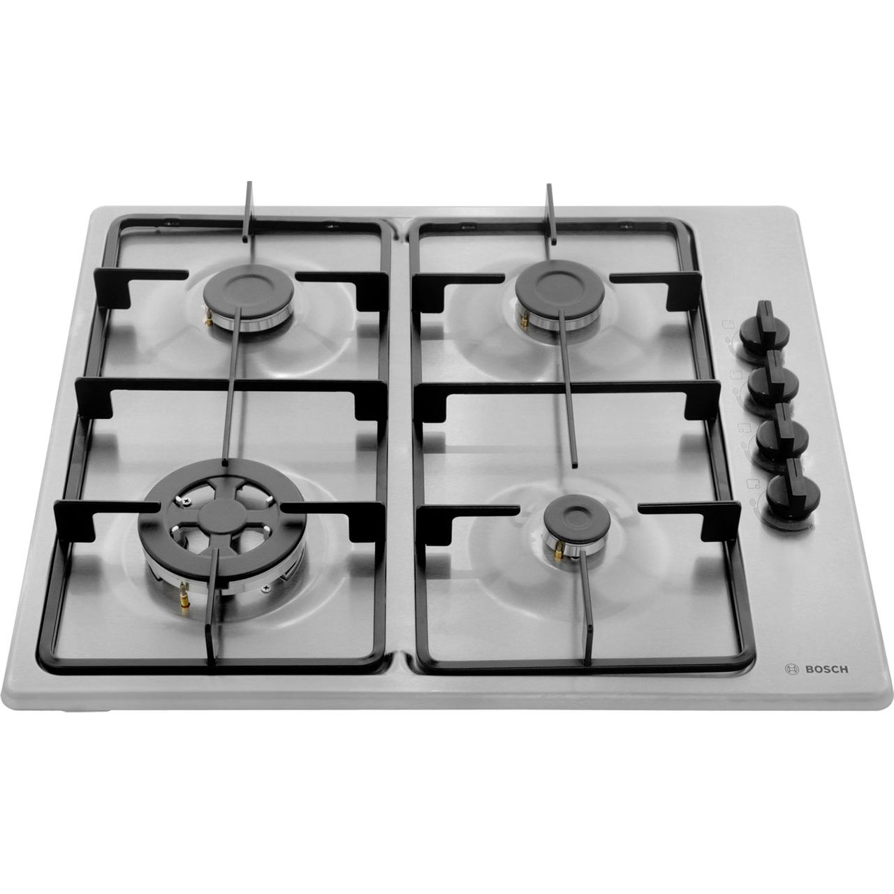 Bosch PBH6B5B60 Serie 2 Built In 58cm 4 Burners Gas Hob Brushed Steel